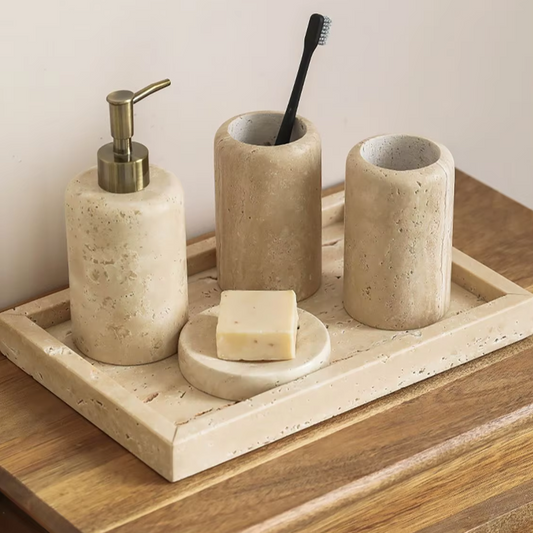 Stone Bathroom Decor Set